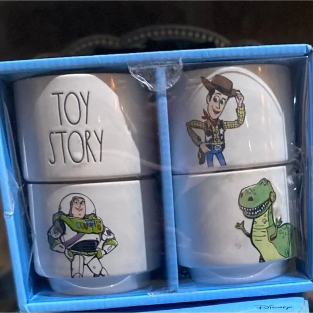 Rae Dunn Disney Pixar TOY STORY stacking Ramekin set of 4 Buzz, Woody & Rex NEW!